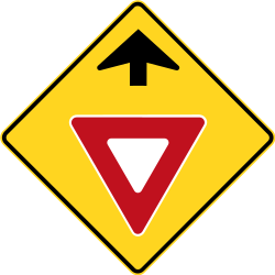 Give way ahead - Road Sign