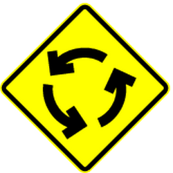 Roundabaout ahead - Road Sign