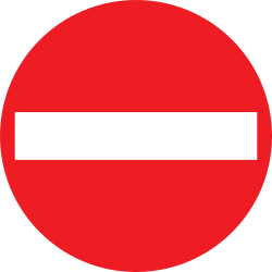 No entry (one-way traffic) - Road Sign