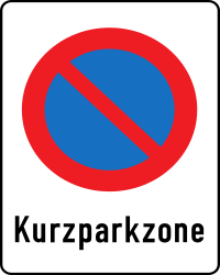 Zone with a limited parking time - Road Sign