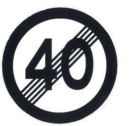 Speed limit ends - Road Sign