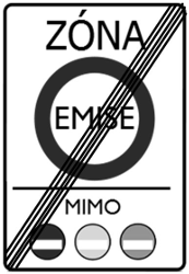 End of the low emission zone - Road Sign