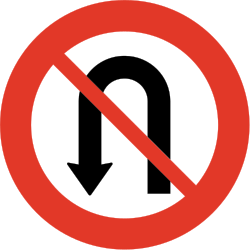 No turning / u-turn allowed - Road Sign