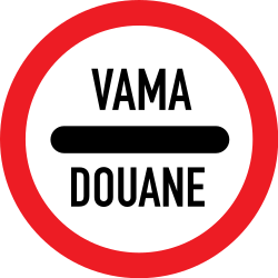 Entry not allowed / forbidden (checkpoint) - Road Sign