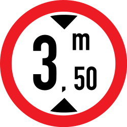 Height restriction ahead - Road Sign