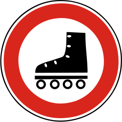 Skaters prohibited - Road Sign