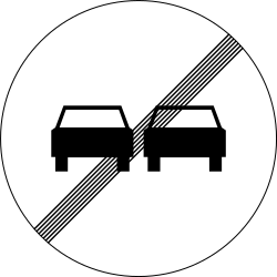 End of the overtaking prohibition - Road Sign