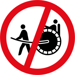 Rickshaws prohibited - Road Sign