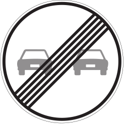 End of the overtaking prohibition - Road Sign