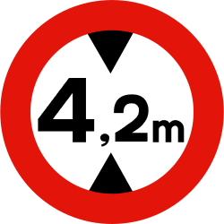 Height restriction ahead - Road Sign
