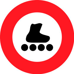Skaters prohibited - Road Sign
