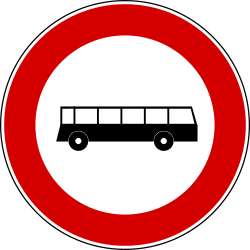 Buses prohibited - Road Sign