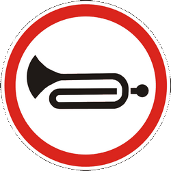 Using the horn prohibited - Road Sign