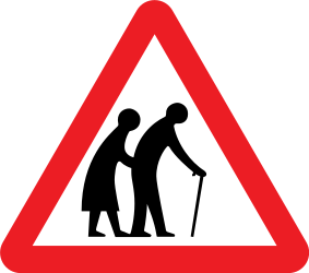 Warning for elderly - Road Sign