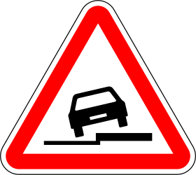 Warning for a soft verge - Road Sign