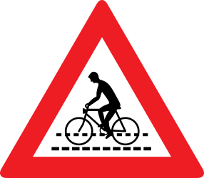 Warning for a crossing for cyclists - Road Sign