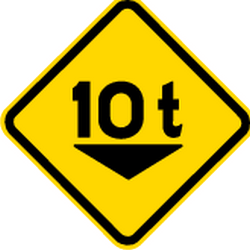 Warning for a limited weight - Road Sign