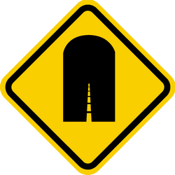 Warning for a tunnel - Road Sign