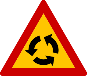 Roundabaout ahead - Road Sign