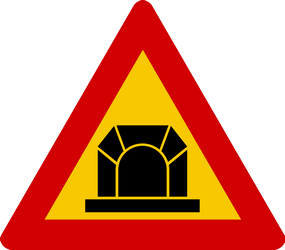 Warning for a tunnel - Road Sign