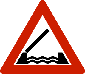 Movable bridge warning - Road Sign