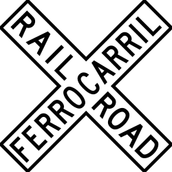 Rail crossing ahead with 1 railway - Road Sign