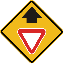 Give way ahead - Road Sign