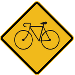 Warning for bikes and cyclists - Road Sign