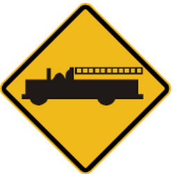 Warning for emergency vehicles - Road Sign