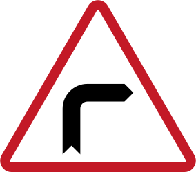 Warning for a sharp curve to the right - Road Sign