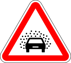 Warning of poor visibility due to rain, fog or snow - Road Sign