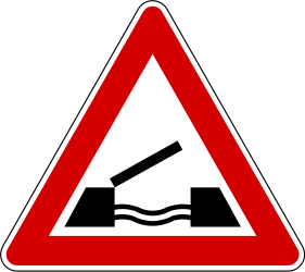 Movable bridge warning - Road Sign