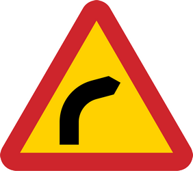 Road bends to the right - Road Sign