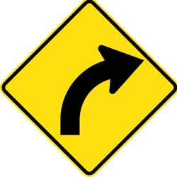 Road bends to the right - Road Sign