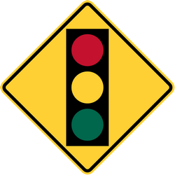 Traffic light ahead - Road Sign
