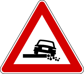 Warning for a soft verge - Road Sign