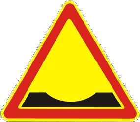 Warning for a dip in the road - Road Sign