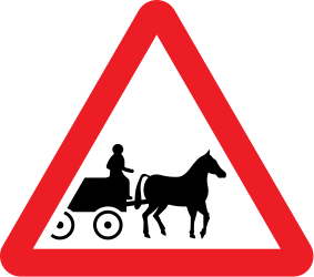 Warning for horse carts - Road Sign