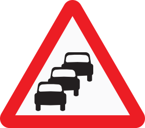 Warning for traffic jams - Road Sign