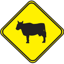 Cattle crossing - Road Sign