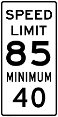 minumum speed limit US