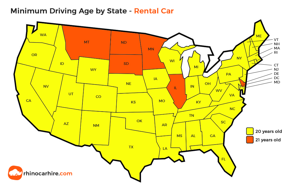 us state minimum car rental age