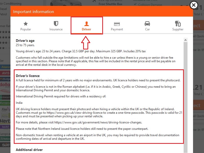 faq hire car provisional licence step 2