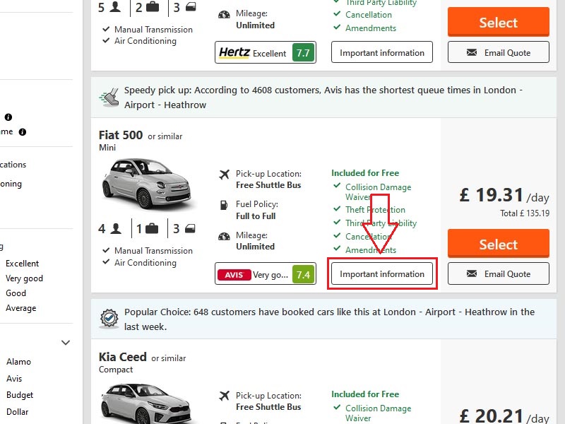 faq how to check cost of additional driver