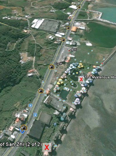 Google Earth San Zhi in Taiwan
