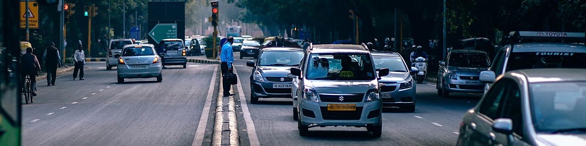 congested road in Asia