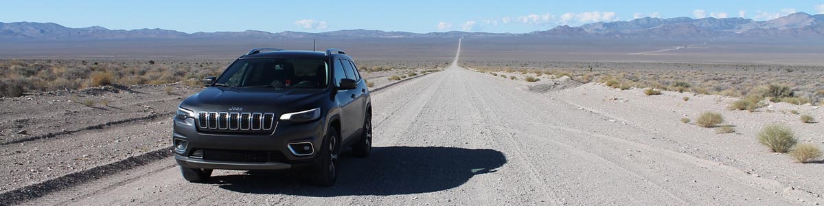 jeep rental on nevada gravel road