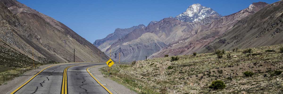 Mountain road in South America