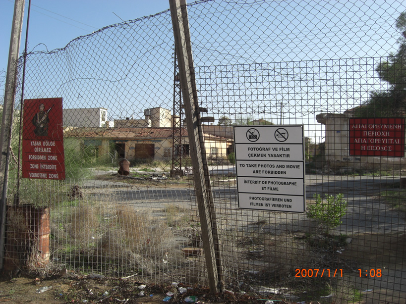 Fence Warning Cyprus Ghost Town