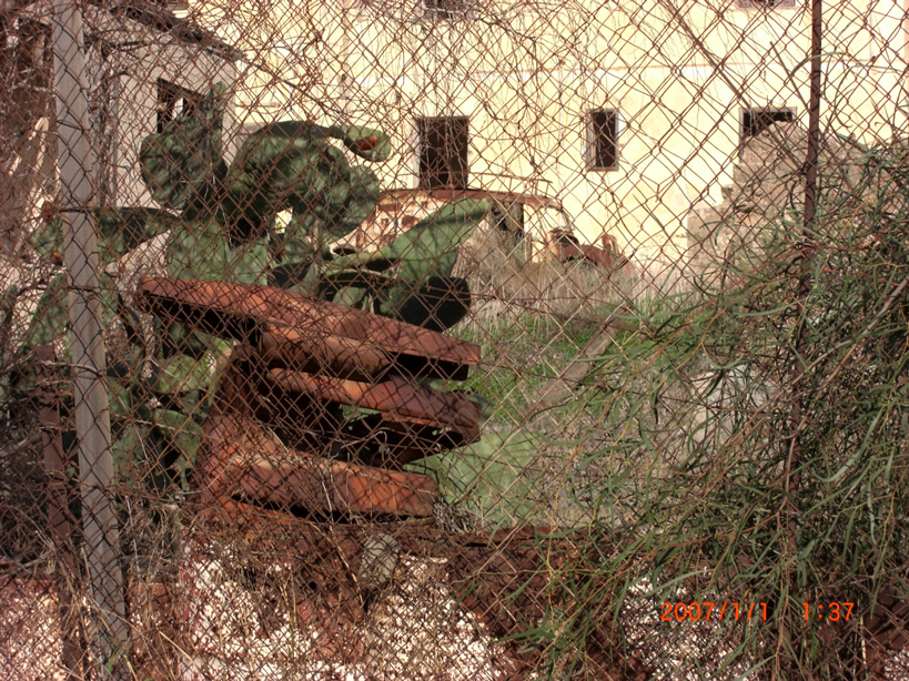 Van Behind Fence Varosha